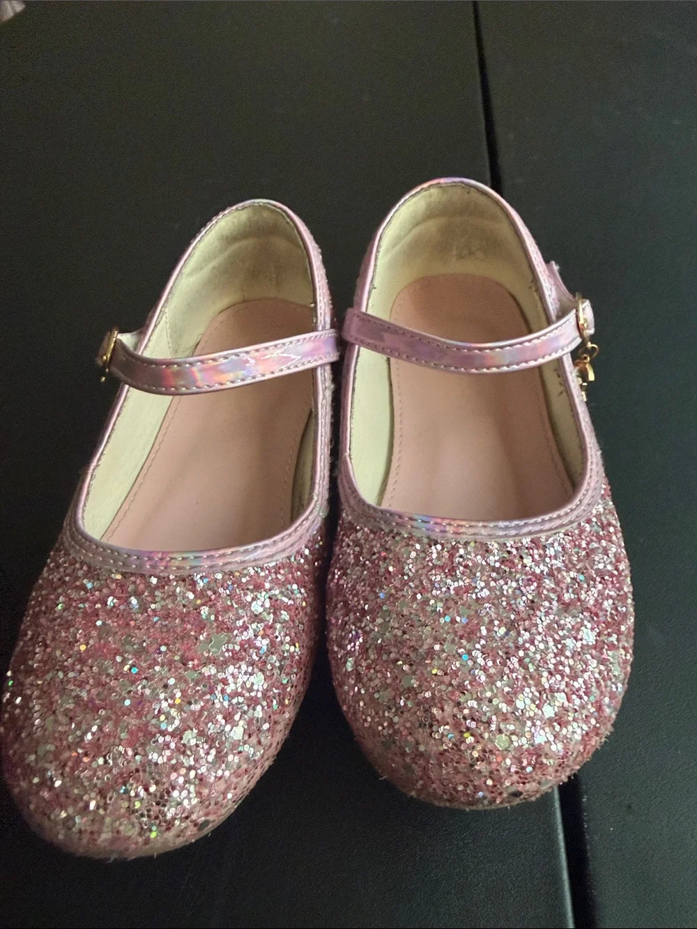 Girls' Sparkle Mary Jane Shoes - Pink Glitter